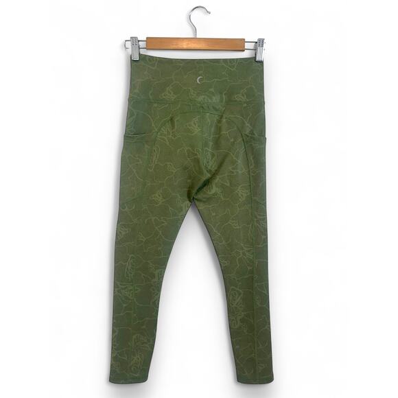 Zyia Women's Olive Maze Light n Tight High-Rise 7/8 24" Pocket Legging 4 Green - Picture 5 of 9